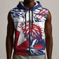 Personalised Afro Liberia Sleeveless Zip Hoodie African King Lion - Grunge Style - African Pride