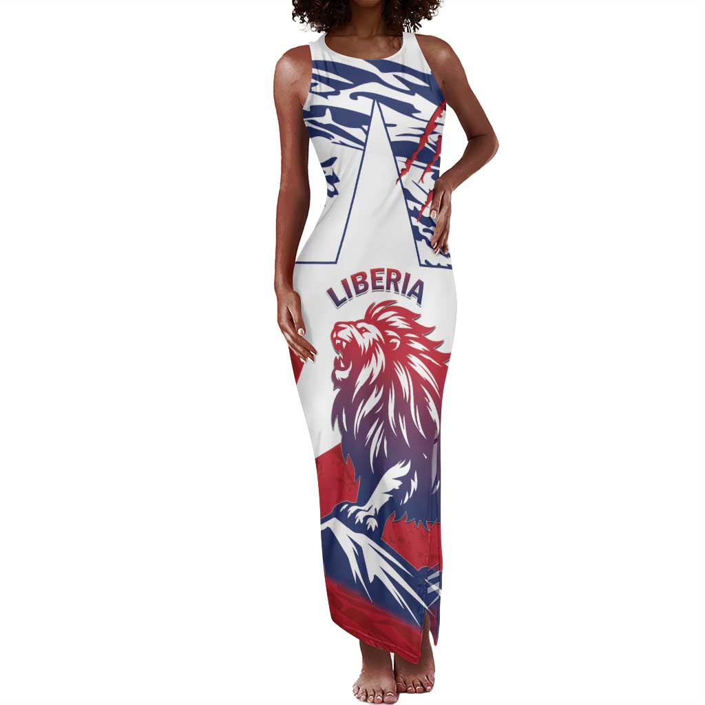 Personalised Afro Liberia Tank Maxi Dress African King Lion - Grunge Style