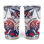 Personalised Afro Liberia Tumbler Cup African King Lion - Grunge Style