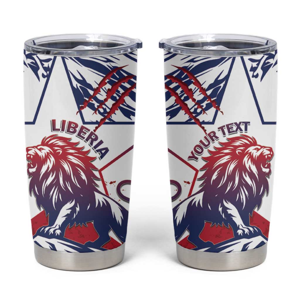 Personalised Afro Liberia Tumbler Cup African King Lion - Grunge Style