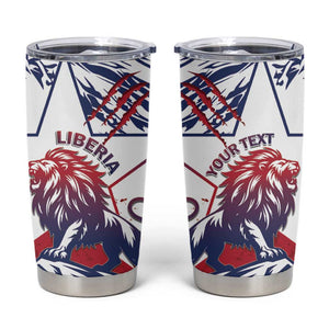 Personalised Afro Liberia Tumbler Cup African King Lion - Grunge Style