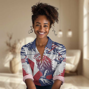 Personalised Afro Liberia Women Casual Shirt African King Lion - Grunge Style