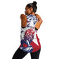 Personalised Afro Liberia Women Racerback Tank African King Lion - Grunge Style