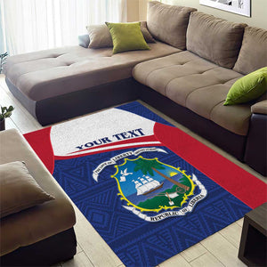 Personalised Liberia African Area Rug Coat Of Arms Flag