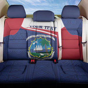 Personalised Liberia African Back Car Seat Cover Coat Of Arms Flag