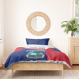 Personalised Liberia African Bedding Set Coat Of Arms Flag