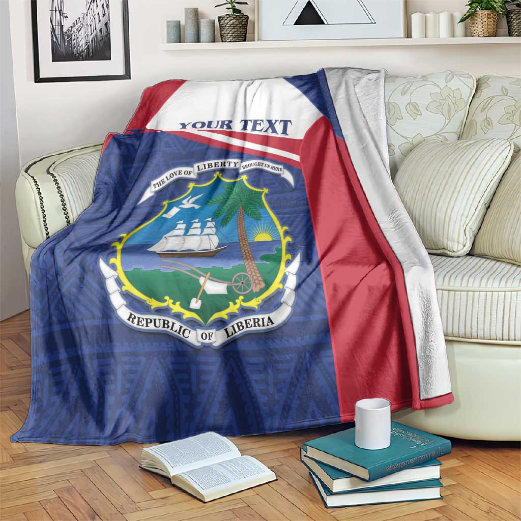 Personalised Liberia African Blanket Coat Of Arms Flag