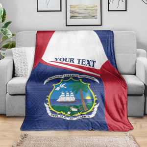 Personalised Liberia African Blanket Coat Of Arms Flag