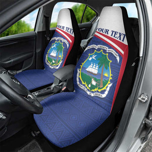 Personalised Liberia African Car Seat Cover Coat Of Arms Flag