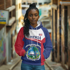 Personalised Liberia African Hoodie Coat Of Arms Flag