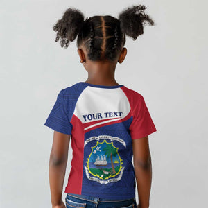 Personalised Liberia African Kid T shirt Coat Of Arms Flag