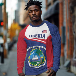 Personalised Liberia African Long Sleeve Shirt Coat Of Arms Flag LT15