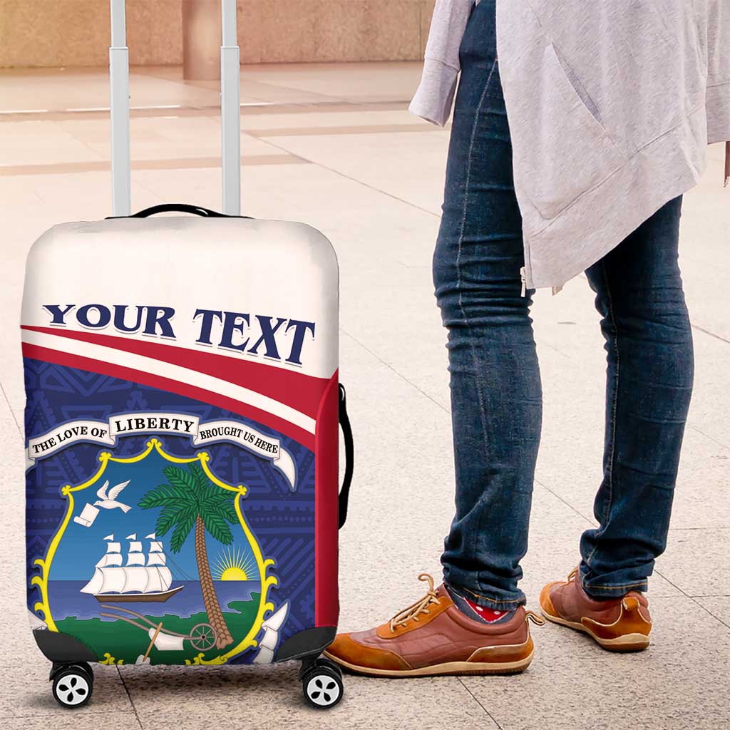 Personalised Liberia African Luggage Cover Coat Of Arms Flag