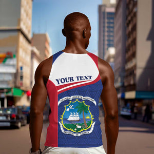 Personalised Liberia African Men Tank Top Coat Of Arms Flag