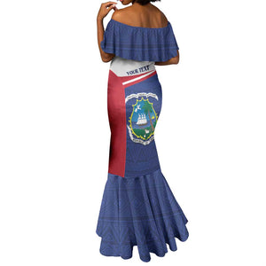 Personalised Liberia African Mermaid Dress Coat Of Arms Flag