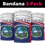 Personalised Liberia African Neck Gaiter Coat Of Arms Flag LT15
