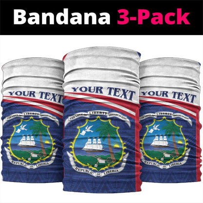 Personalised Liberia African Neck Gaiter Coat Of Arms Flag LT15