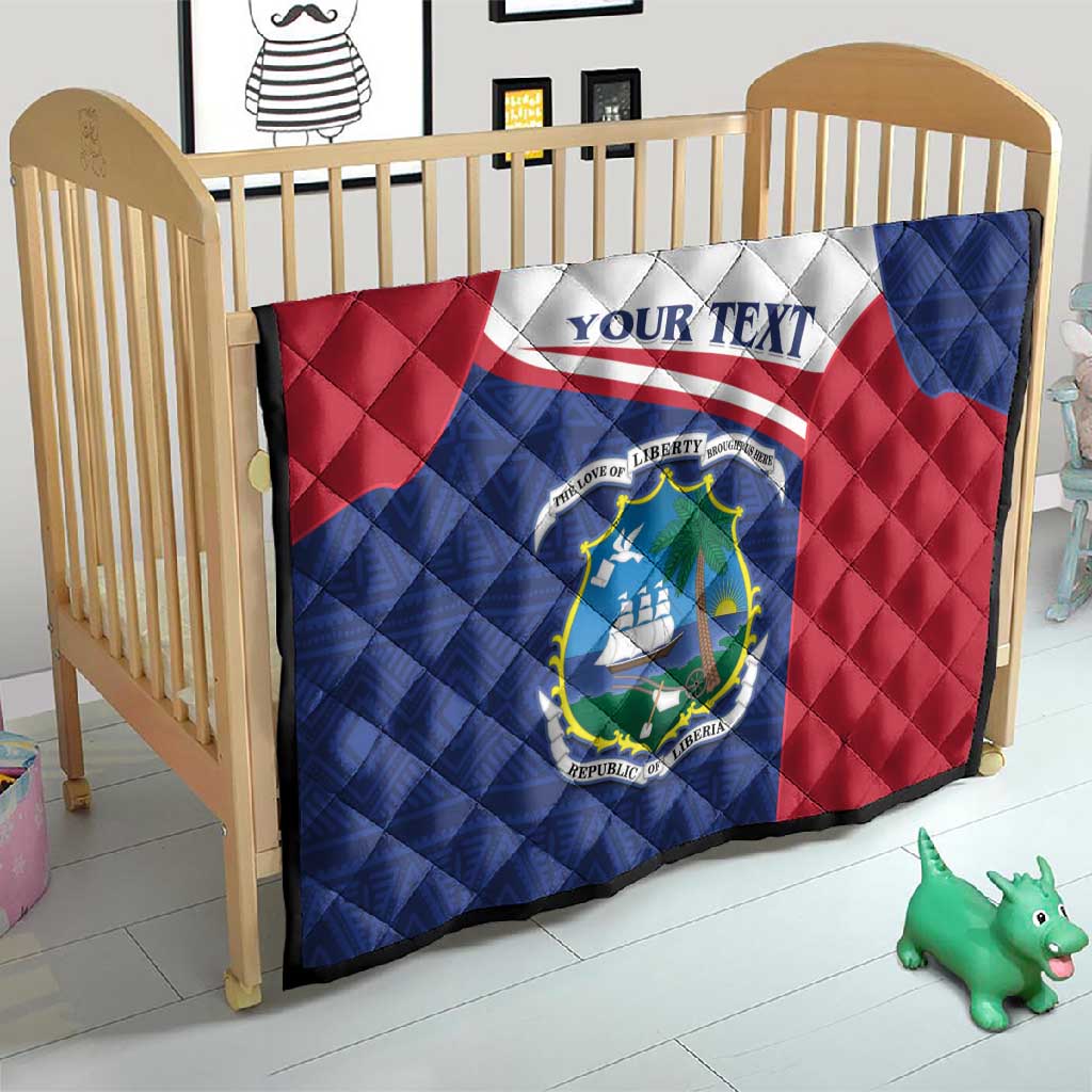 Personalised Liberia African Quilt Coat Of Arms Flag