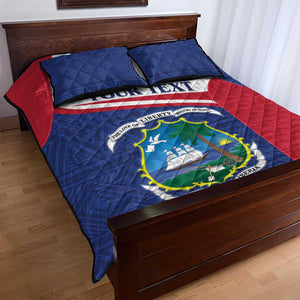 Personalised Liberia African Quilt Bed Set Coat Of Arms Flag