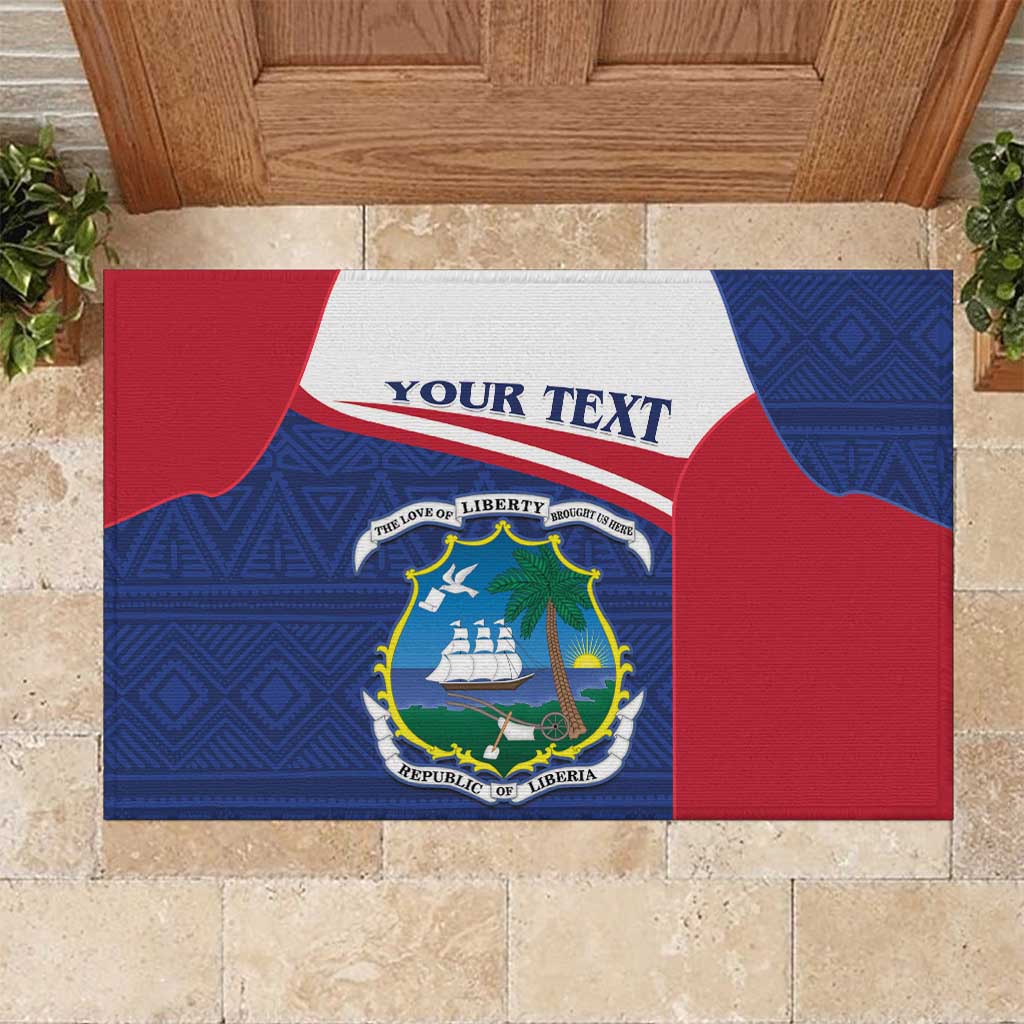 Personalised Liberia African Rubber Doormat Coat Of Arms Flag