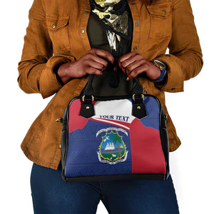 Personalised Liberia African Shoulder Handbag Coat Of Arms Flag