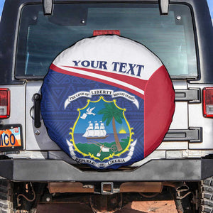 Personalised Liberia African Spare Tire Cover Coat Of Arms Flag