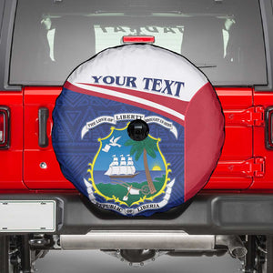 Personalised Liberia African Spare Tire Cover Coat Of Arms Flag