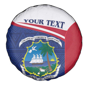 Personalised Liberia African Spare Tire Cover Coat Of Arms Flag