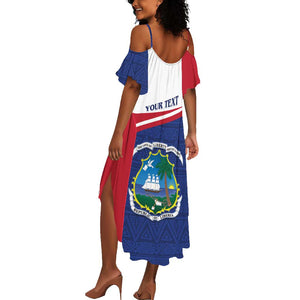 Personalised Liberia African Summer Maxi Dress Coat Of Arms Flag