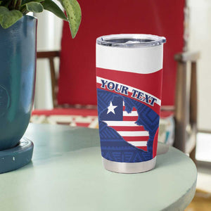 Personalised Liberia African Tumbler Cup Coat Of Arms Flag