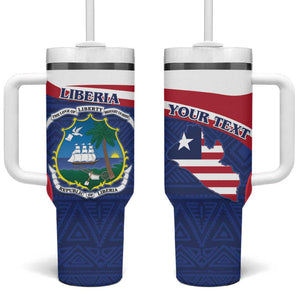 Personalised Liberia African Tumbler With Handle Coat Of Arms Flag