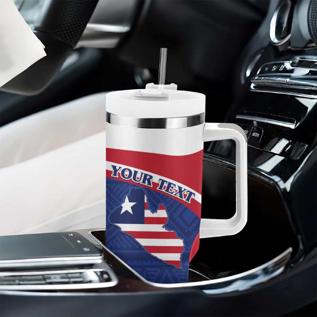 Personalised Liberia African Tumbler With Handle Coat Of Arms Flag