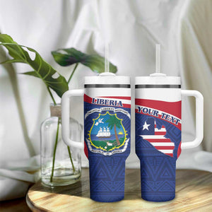 Personalised Liberia African Tumbler With Handle Coat Of Arms Flag