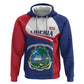 Personalised Liberia African Zip Hoodie Coat Of Arms Flag