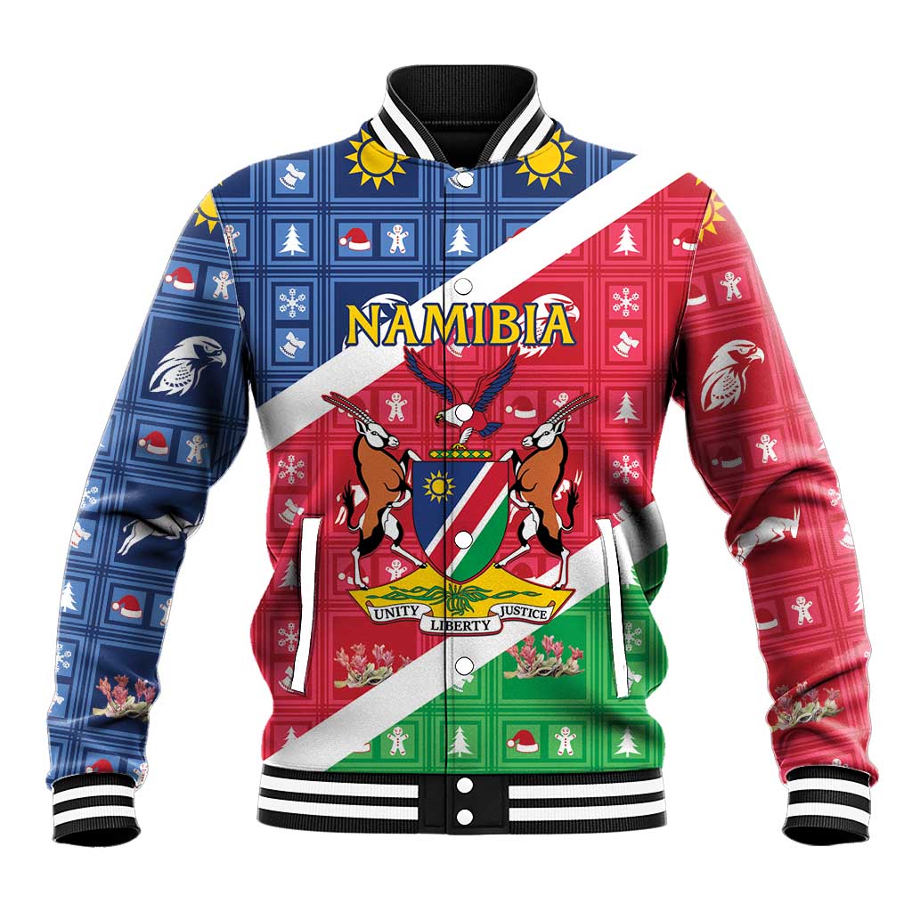 Afro Namibia Baseball Jacket Coat Of Arms Christmas Style