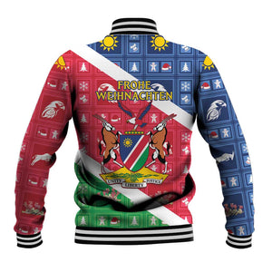 Afro Namibia Baseball Jacket Coat Of Arms Christmas Style