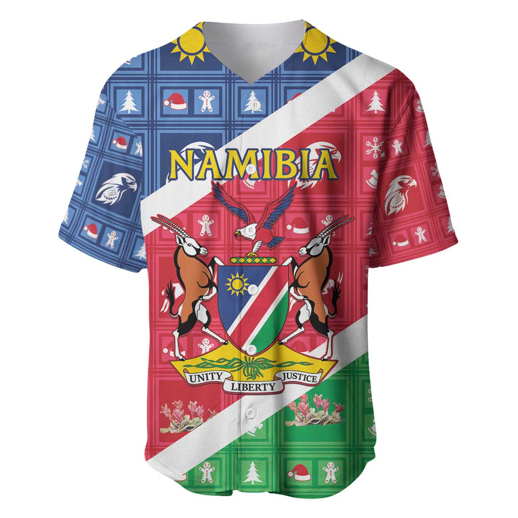 Afro Namibia Baseball Jersey Coat Of Arms Christmas Style