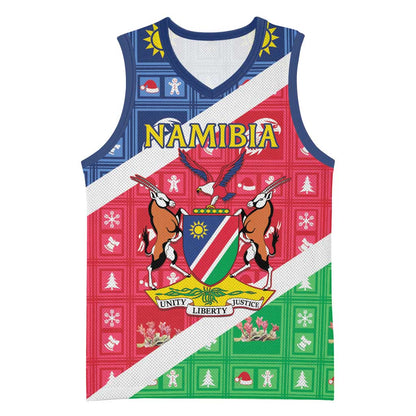 Afro Namibia Basketball Jersey Coat Of Arms Christmas Style LT15
