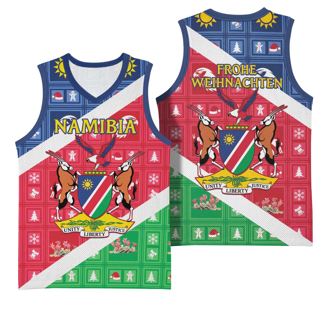 Afro Namibia Basketball Jersey Coat Of Arms Christmas Style LT15