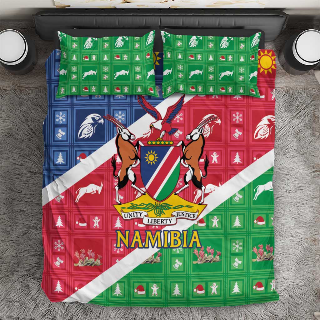 Afro Namibia Bedding Set Coat Of Arms Christmas Style