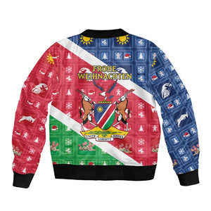 Afro Namibia Bomber Jacket Coat Of Arms Christmas Style