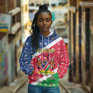 Afro Namibia Hoodie Coat Of Arms Christmas Style