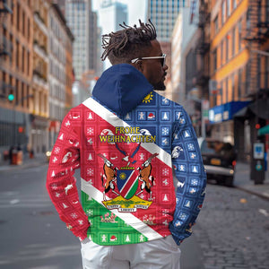 Afro Namibia Hoodie Coat Of Arms Christmas Style