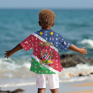 Afro Namibia Kid Hawaiian Shirt Coat Of Arms Christmas Style