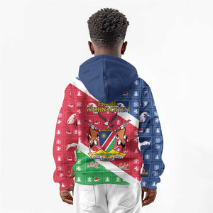 Afro Namibia Kid Hoodie Coat Of Arms Christmas Style