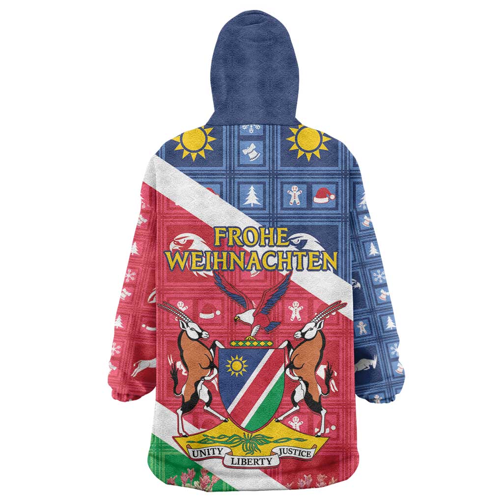 Afro Namibia Kid Wearable Blanket Hoodie Coat Of Arms Christmas Style