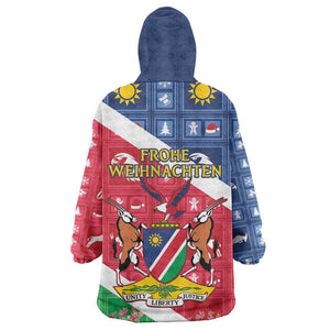 Afro Namibia Kid Wearable Blanket Hoodie Coat Of Arms Christmas Style