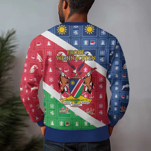 Afro Namibia Ugly Christmas Sweater Coat Of Arms Christmas Style