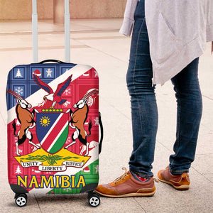 Afro Namibia Luggage Cover Coat Of Arms Christmas Style