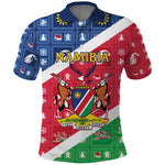Afro Namibia Polo Shirt Coat Of Arms Christmas Style